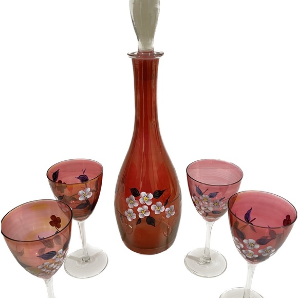 Other - Hand Painted Wine Decanter
